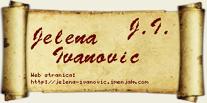 Jelena Ivanović vizit kartica